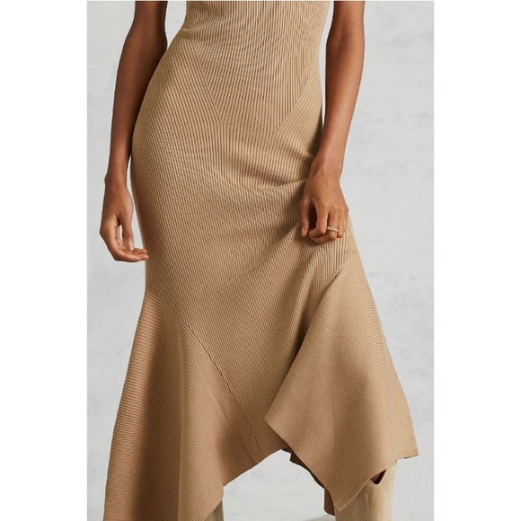 Anthropologie Mock Beck Cut Out Fishtail Knit Dress - Picture 3 of 7